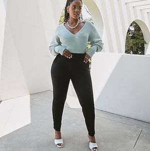 High Waisted Curvy Nylon Leggings